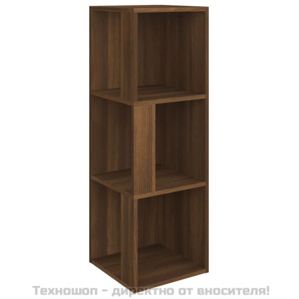 Ъглов шкаф, кафяв дъб, 33x33x100 см, инженерно дърво
