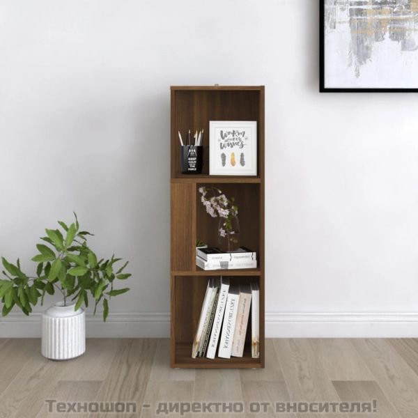 Ъглов шкаф, кафяв дъб, 33x33x100 см, инженерно дърво