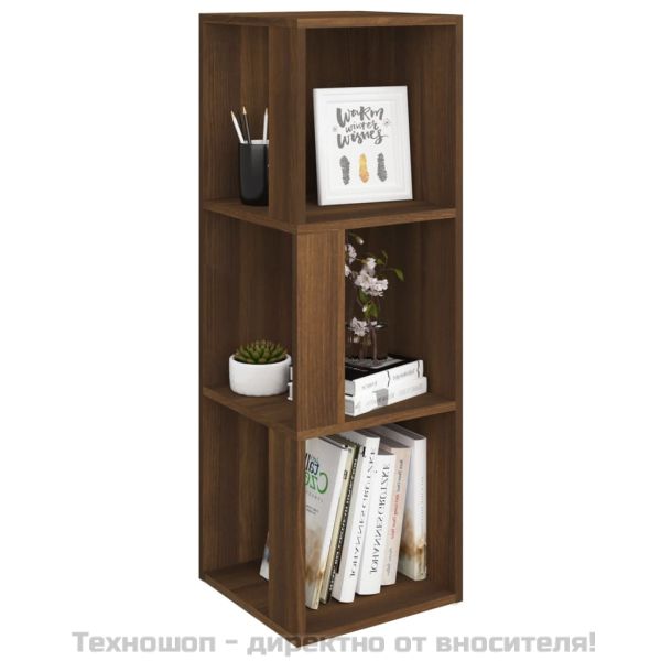 Ъглов шкаф, кафяв дъб, 33x33x100 см, инженерно дърво