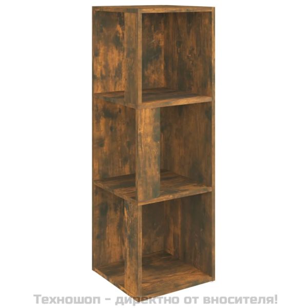 Ъглов шкаф, опушен дъб, 33x33x100 см, инженерно дърво