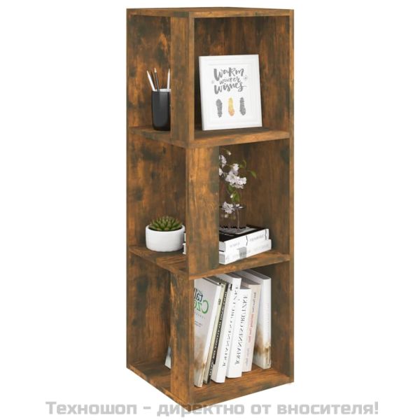 Ъглов шкаф, опушен дъб, 33x33x100 см, инженерно дърво