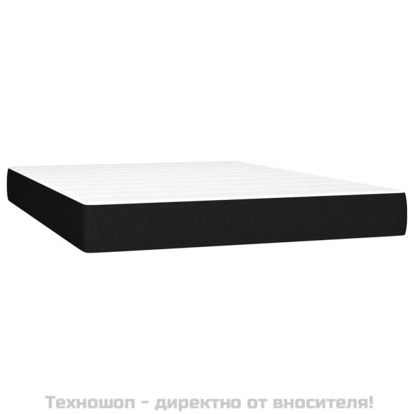 Матрак за легло с покет пружини черен 140x200x20 см плат