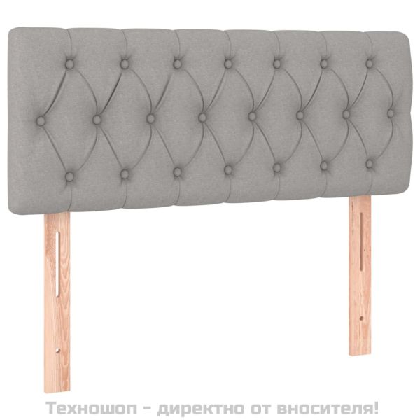 Боксспринг легло с матрак, светлосива, 90x190 см, плат