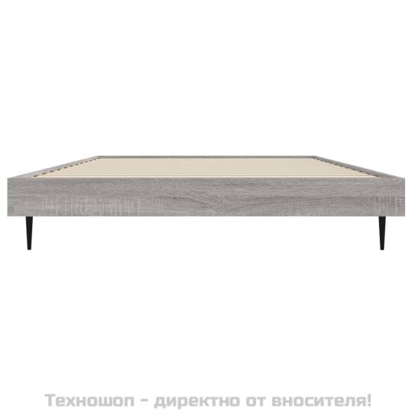Рамка за легло, сив сонома, 100x200 см, инженерно дърво