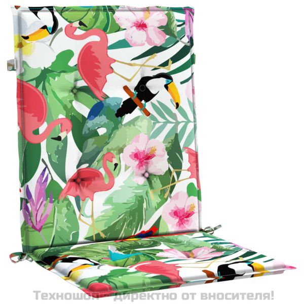 Възглавници за стол с ниска облегалка 4 бр многоцветни текстил