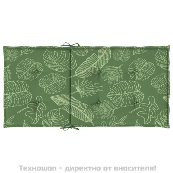 Възглавници за стол с ниска облегалка, 4 бр, на листа, текстил