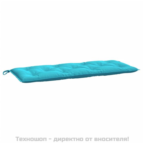 Възглавница за градинска пейка тюркоаз 120x50x7 см текстил