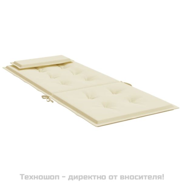 Възглавници за столове с облегалка 6 бр кремави Оксфорд плат