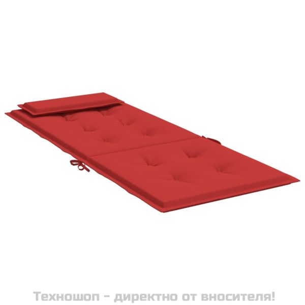 Възглавници за столове с облегалка 4 бр червени Оксфорд плат