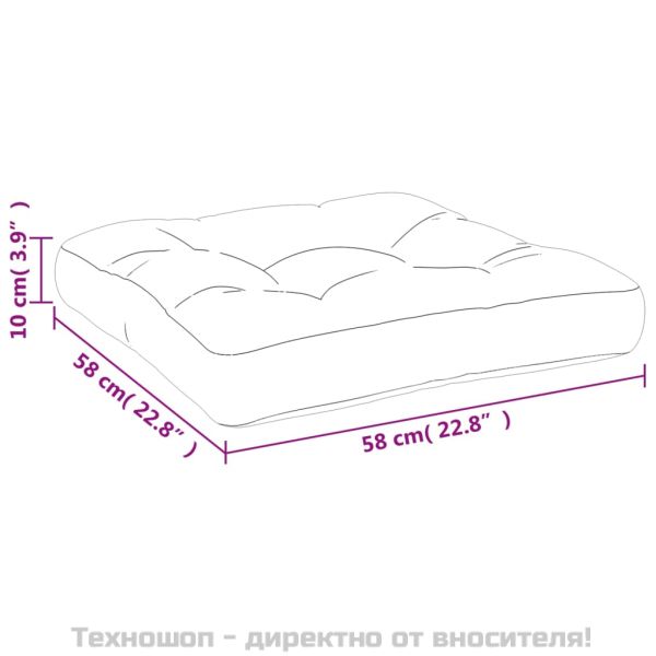 Палетна възглавница многоцветна 58x58x10 см Оксфорд плат