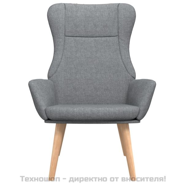 Релакс стол, светлосив, текстил