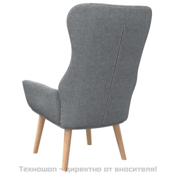 Релакс стол, светлосив, текстил