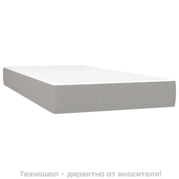 Матрак за легло с покет пружини светлосив 90x190x20 см плат