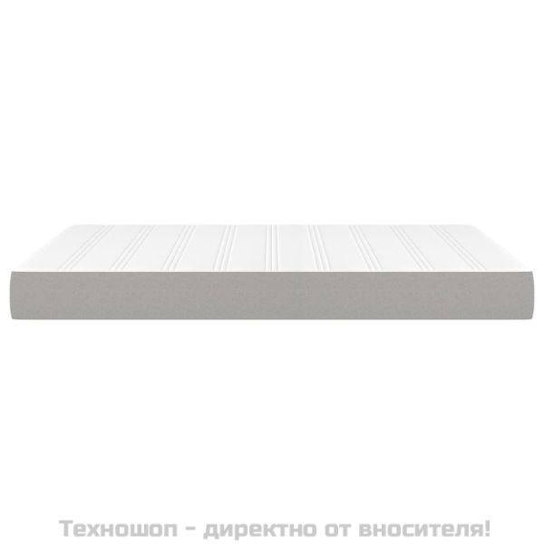 Матрак за легло с покет пружини светлосив 140x190x20 см плат