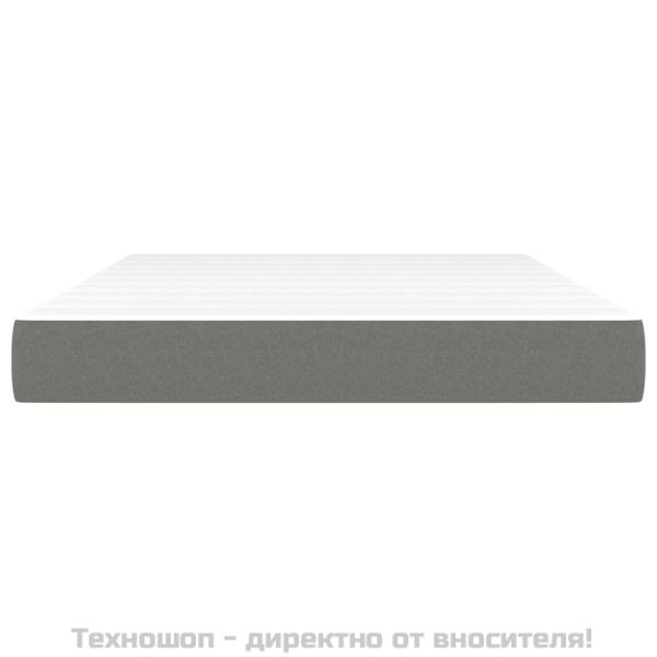 Матрак за легло с покет пружини тъмносив 140x190x20 см плат