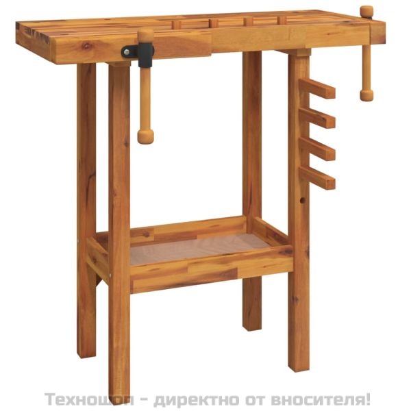 Работна маса с менгемета, 92x48x83 см, акация масив