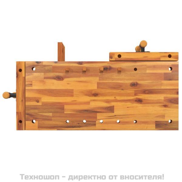 Работна маса с менгемета, 92x48x83 см, акация масив