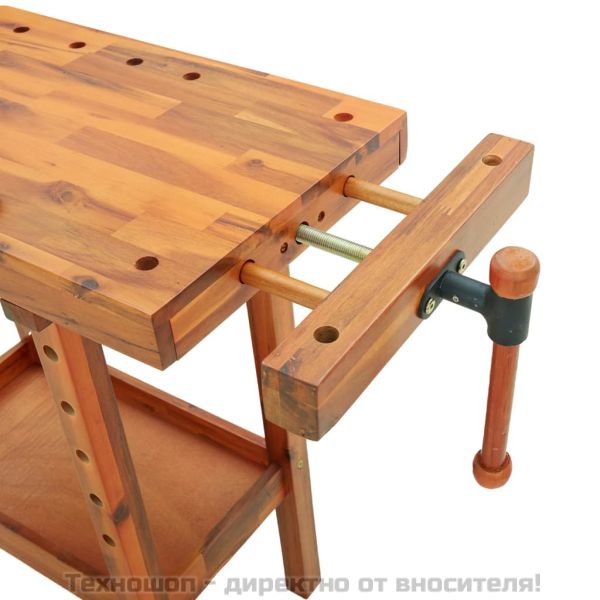 Работна маса с менгемета, 92x48x83 см, акация масив