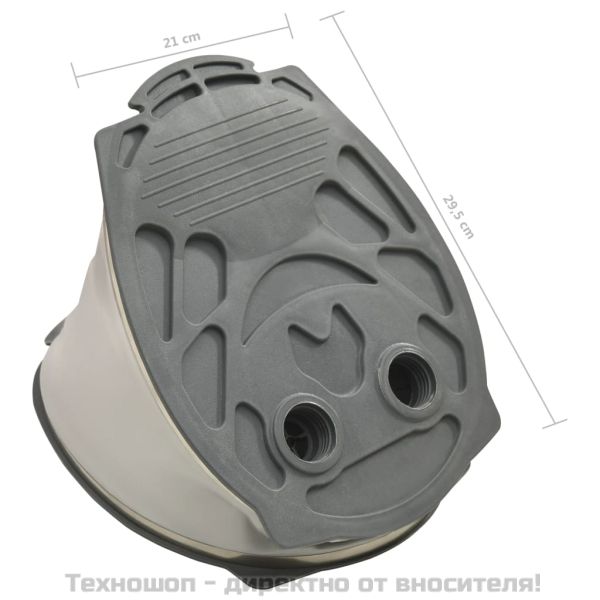 Крачна помпа, 26x18 см, PP и PE, сиво и жълто