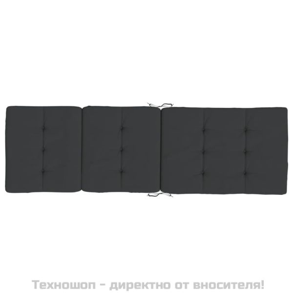 Възглавници за столове шезлонги 2 бр черни Оксфорд плат