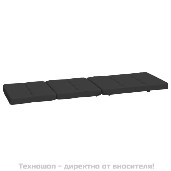 Възглавници за столове шезлонги 2 бр черни Оксфорд плат