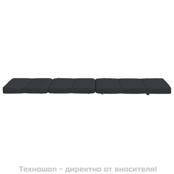 Възглавници за столове шезлонги 2 бр черни Оксфорд плат