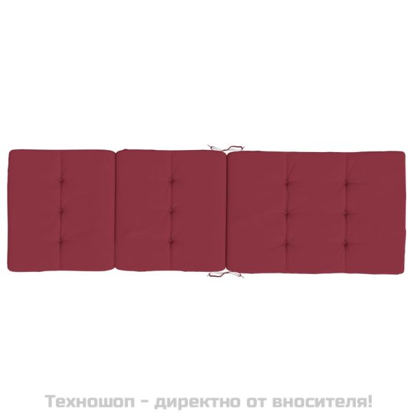Възглавници за столове шезлонги 2 бр виненочервени Оксфорд плат