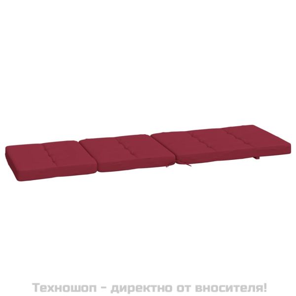 Възглавници за столове шезлонги 2 бр виненочервени Оксфорд плат