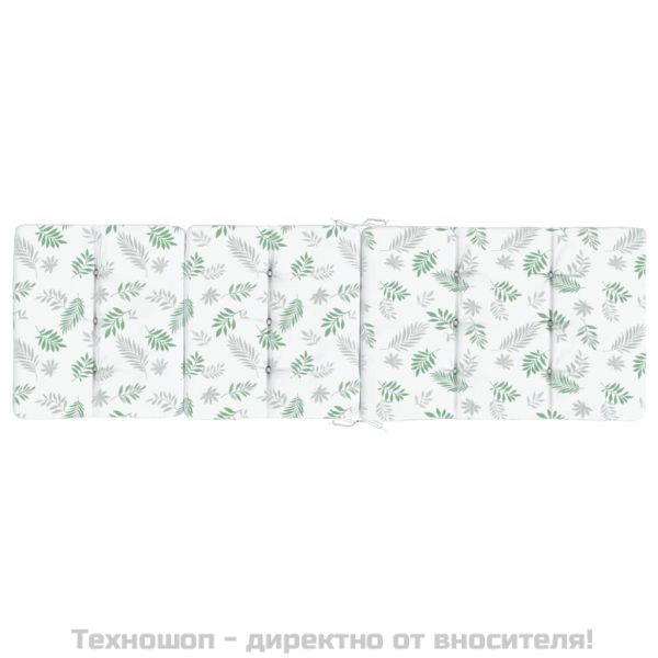 Възглавници за столове с облегалка 2 бр на листа Оксфорд плат