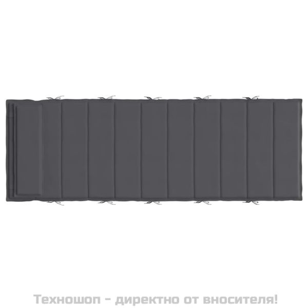 Шалте за шезлонг, антрацит, 180x60x4 см, Оксфорд плат