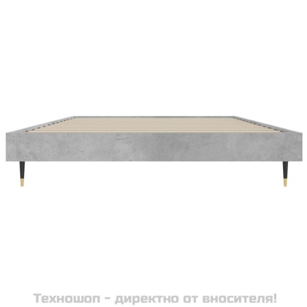 Рамка за легло, бетонно сиво, 90x190 см, инженерно дърво
