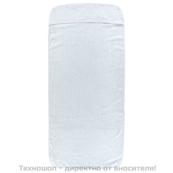 Плажни кърпи 2 бр бели 60x135 см текстил 400 GSM