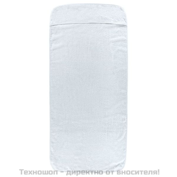 Плажни кърпи 2 бр бели 75x200 см текстил 400 GSM