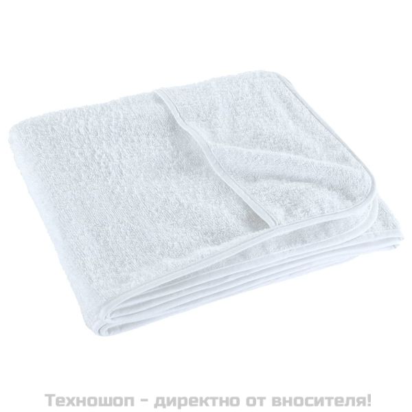 Плажни кърпи 2 бр бели 75x200 см текстил 400 GSM