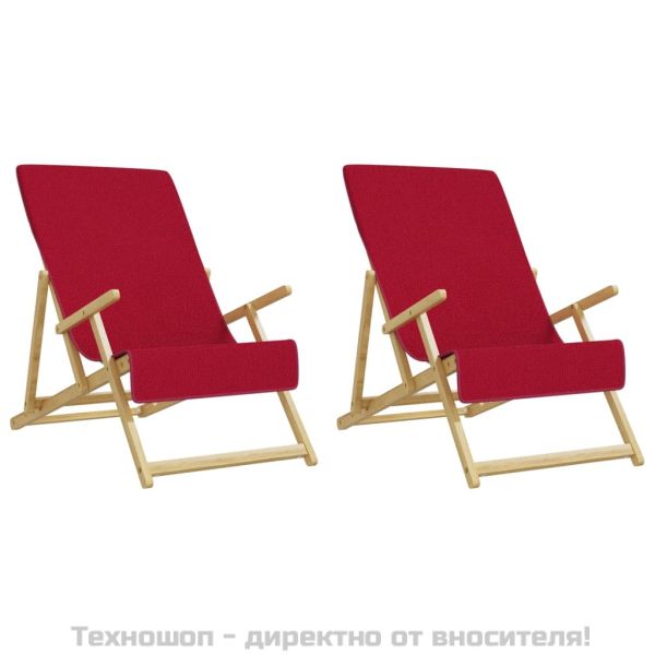 Плажни кърпи 2 бр бордо 60x135 см текстил 400 GSM