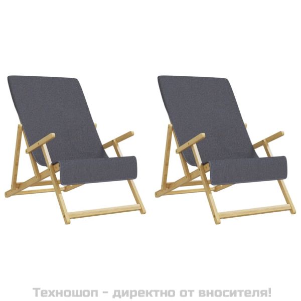 Плажни кърпи 2 бр антрацит 60x135 см текстил 400 GSM
