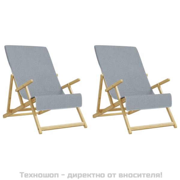Плажни кърпи 2 бр сиви 60x135 см текстил 400 GSM