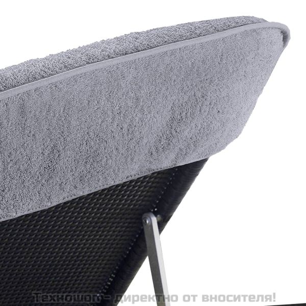 Плажни кърпи 2 бр сиви 60x135 см текстил 400 GSM
