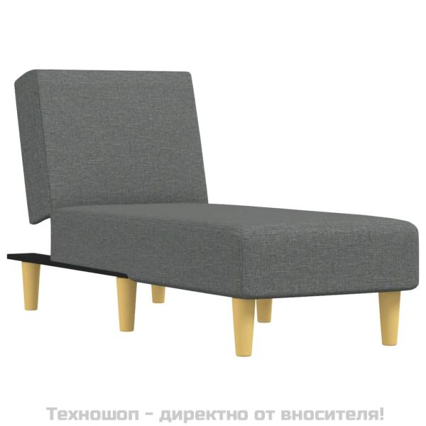 Кушетка, тъмносива, текстил