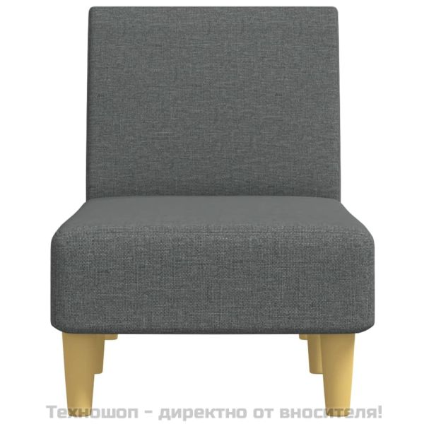 Кушетка, тъмносива, текстил