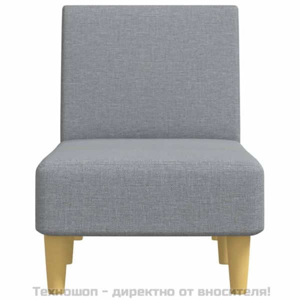 Кушетка, светлосива, текстил