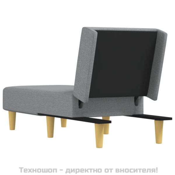 Кушетка, светлосива, текстил