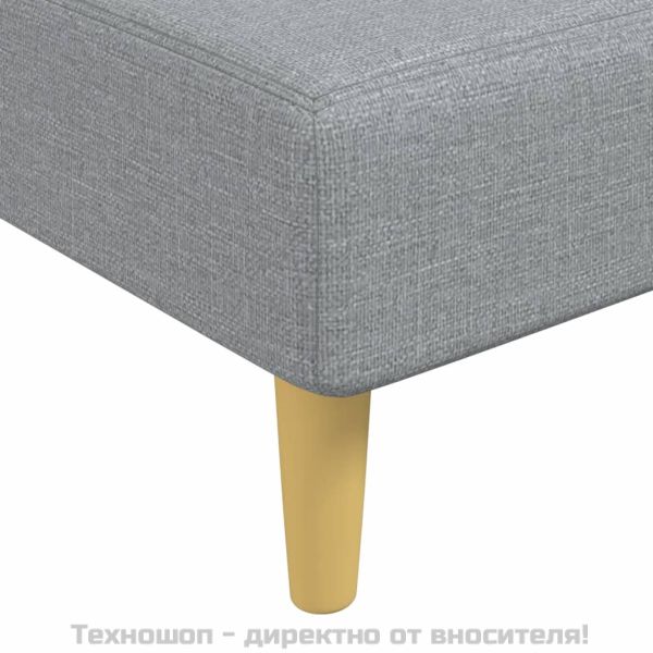 Кушетка, светлосива, текстил