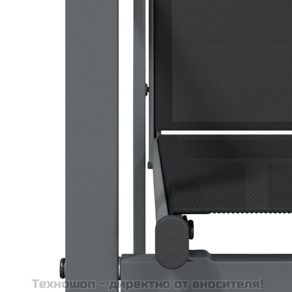 Градински столове 2 бр черни 55x61,5x90 см Textilene и стомана