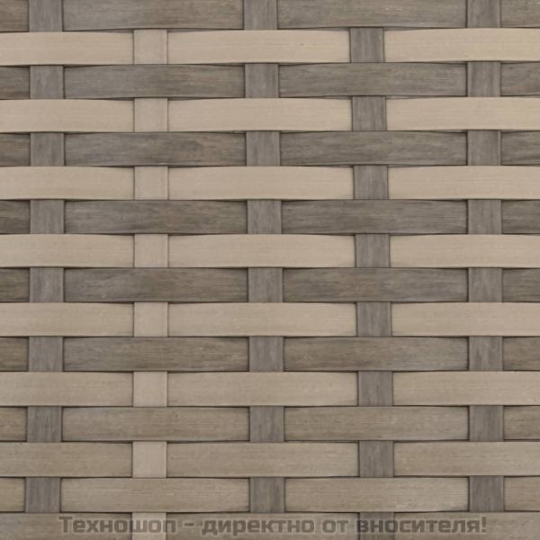 Градински накланящ се стол с възглавници светлокафяв полиратан