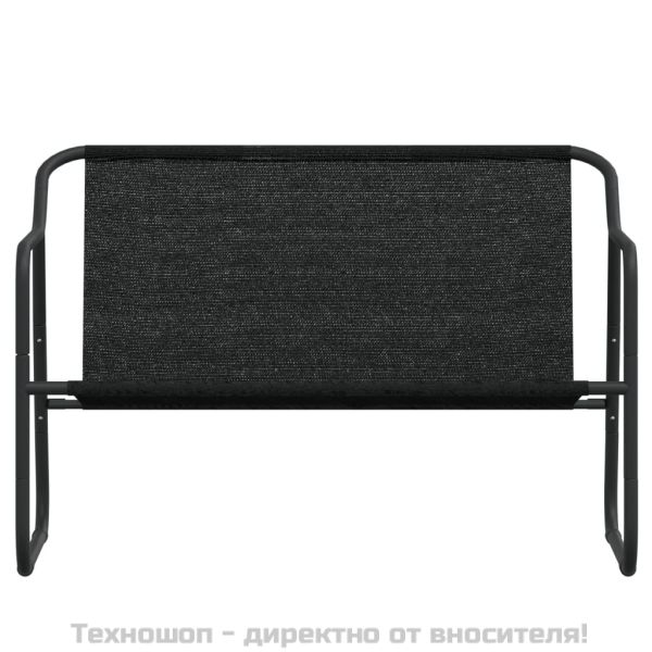 2-местна градинска пейка с възглавница антрацит стомана