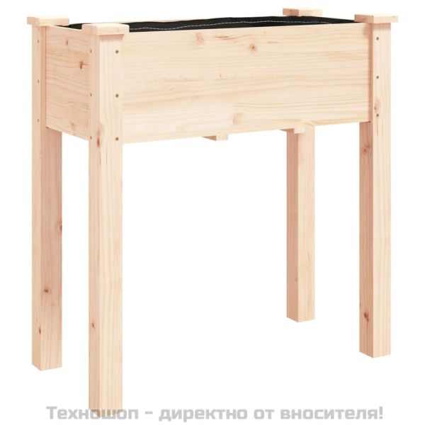 Саксия с вложка 71x37x76 см масивна ела