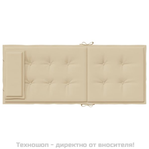 Възглавници за стол с висока облегалка 6 бр бежови Оксфорд плат