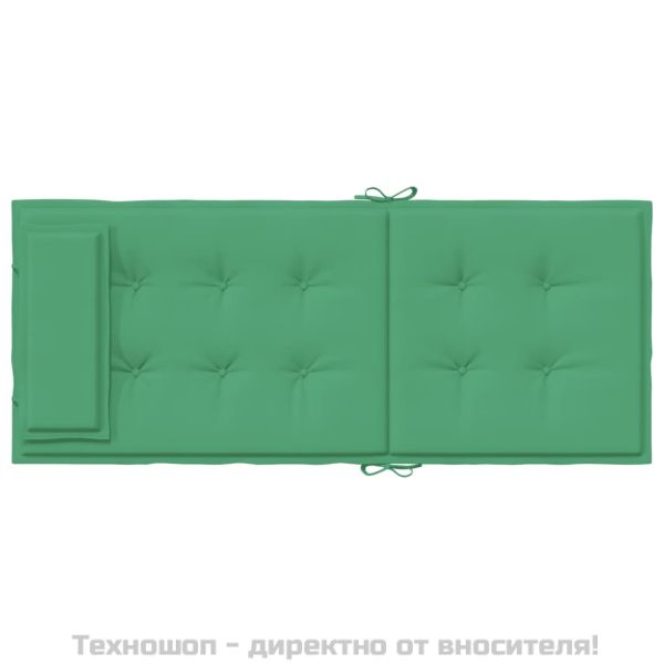 Възглавници за стол с висока облегалка 6 бр зелени Оксфорд плат