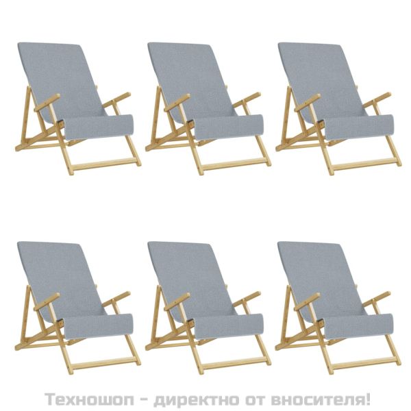 Плажни кърпи 6 бр сиви 60x135 см текстил 400 GSM